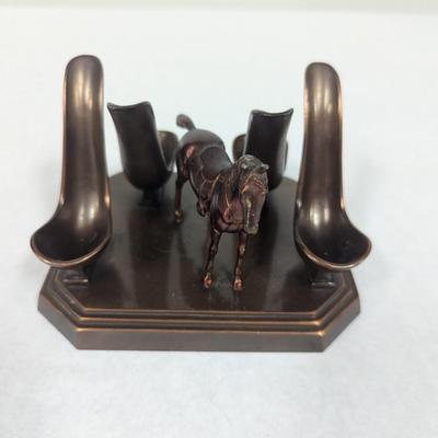 Bronze Art Deco Figural Horse Pipe Holder