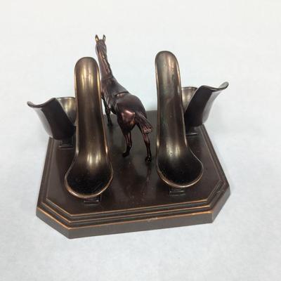 Bronze Art Deco Figural Horse Pipe Holder