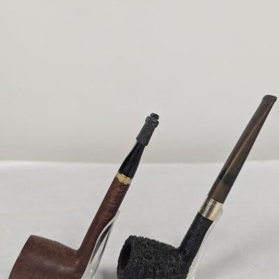 Vintage Pipes Savinelli Virginia 802 & Savinelli Italy Rustic 925 Etched On Silver Band