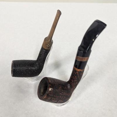 Vintage Pipes Sasieni 4 Dots Rustic "Edgeware" & Luciano SP A1088 Hand Made Italy