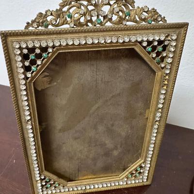 ANTIQUE HAND MIRROR, AMETHYST CRYSTAL CLUSTER, FRAME & ANTIQUE BOOK LOT