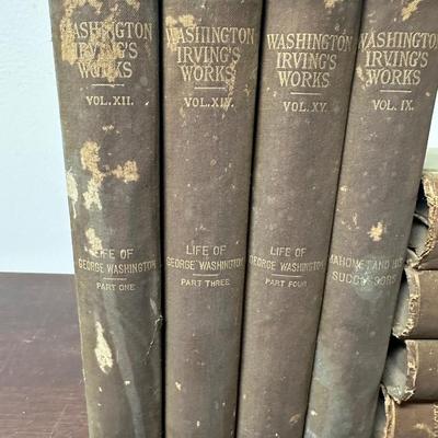 WASHINGTON IRVINGS WORKS BOOKS 8 VOLUMNS