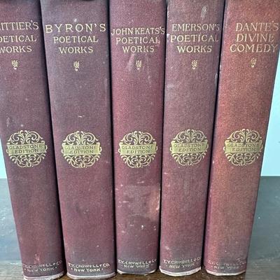 6 ANTIQUE POEM BOOKS