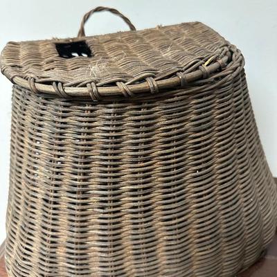 VINTAGE FISH BASKET, RULER, TOOL LOT