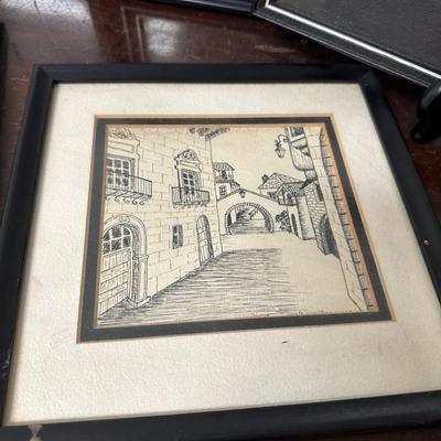 BLACK AND WHITE FRAMED ART