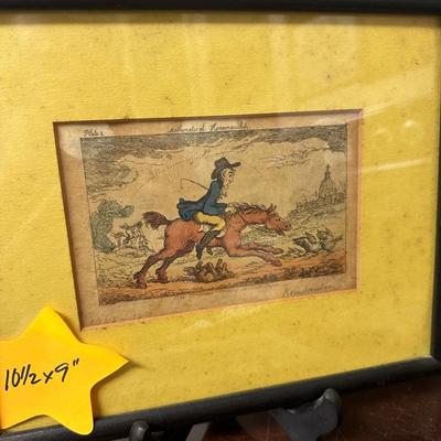 ANTIQUE FRAMED HORSE HUNT PRINTS