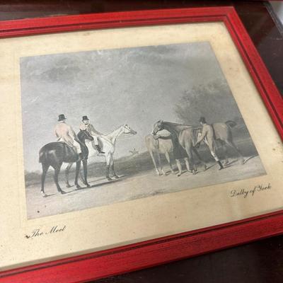ANTIQUE FRAMED HORSE HUNT PRINTS