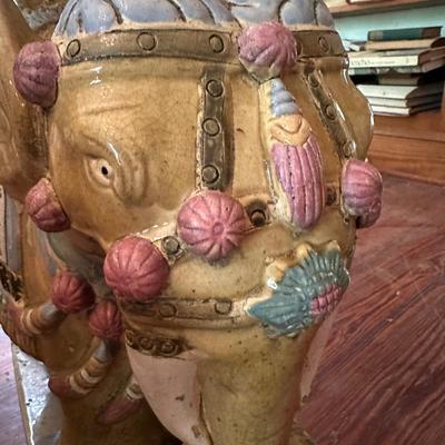 PAIR VINTAGE ELEPHANT PLANT STANDS