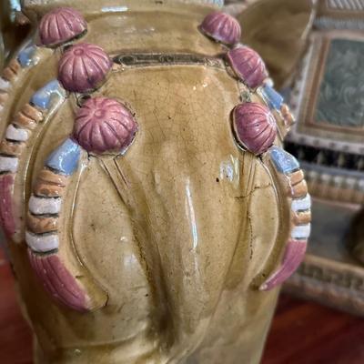 PAIR VINTAGE ELEPHANT PLANT STANDS