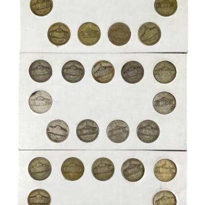 Lot of Silver Jefferson War Nickels - Face Value $7.70