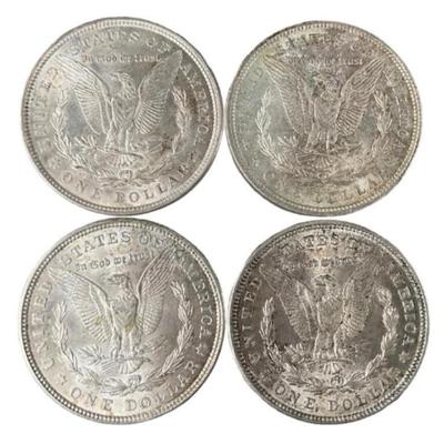 Lot of 4 1921 Morgan Silver Dollars