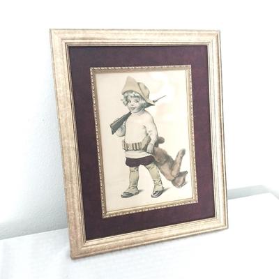 SWEET FRAMED PRINT TITLED "DELIGHTED"