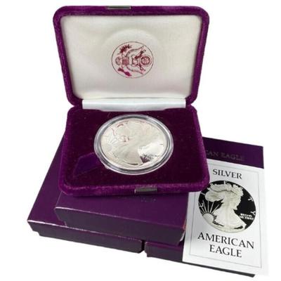 Lot of 4 1986 "S" American Eagle Silver Dollar Proofs