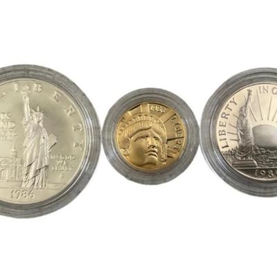 1986 U.S. Mint Proof Gold & Silver Liberty Coin Set