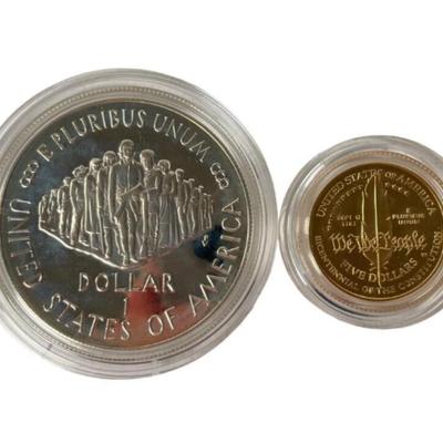 1987 U.S. Mint Gold & Silver Constitution Proof Coin Set