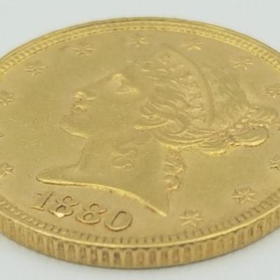 1880 Liberty Head $5 Gold Piece