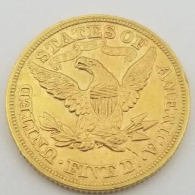 1880 Liberty Head $5 Gold Piece