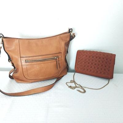 TWO LEATHER PURSES