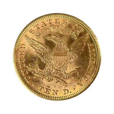 1892 Coronet Head Liberty $10 Gold Piece