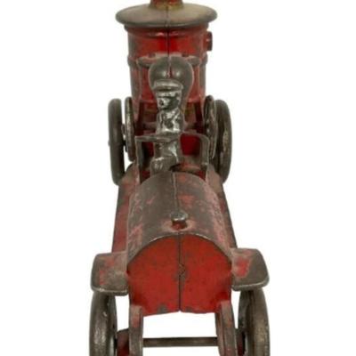 Antique Cast Iron Steam Powered Fire Engine