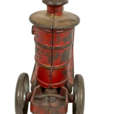 Antique Cast Iron Steam Powered Fire Engine