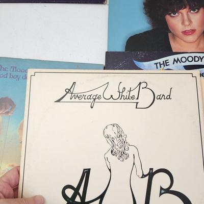 Record Albums Lot Average White Band Rosanne Cash Moody Blues Beatles Jeff Beck Neil Young and others