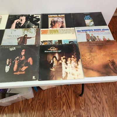 Record Albums Lot Average White Band Rosanne Cash Moody Blues Beatles Jeff Beck Neil Young and others