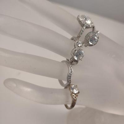 Five Sterling Silver and Stone Rings- Approx Total Weight 16.6 Grams (#65)