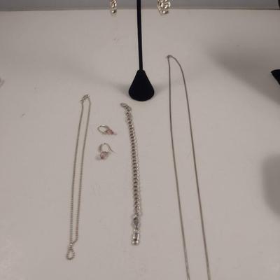 Collection of Sterling Silver Jewelry- Approx Total Weight 25.5 Grams (#66)