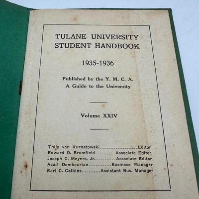 1935 Tulane University Handbook