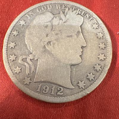 1912 BABER HALF DOLLAR SILVER