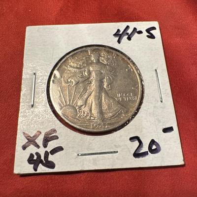 1941 S WALKING LIBERTY XF US COIN .50c