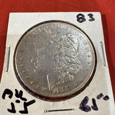 1883 MORGAN AU 55 US COIN