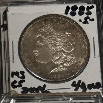 1885 S MS 65 MORGAN 1$ US SILVER