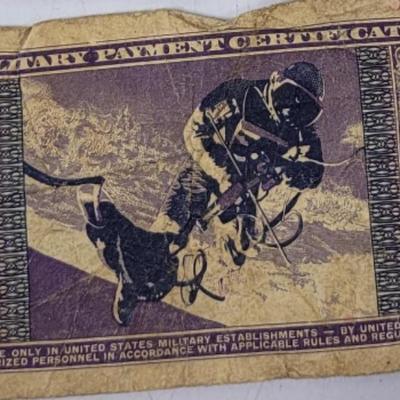 Military payment USA during the VIETNAM WAR 10 CENT 1969 SPACE SUBMARINE .