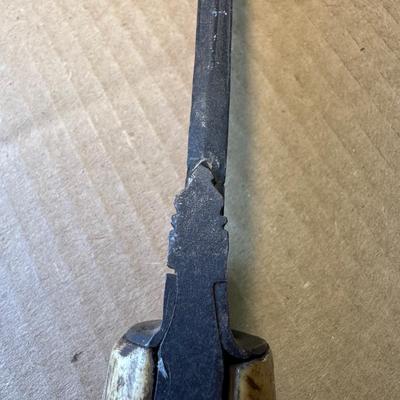 Antique Rare I*R Hilt Damascus Blade Indo Mughal Pesh Kabz Dagger Knife. (See description)
