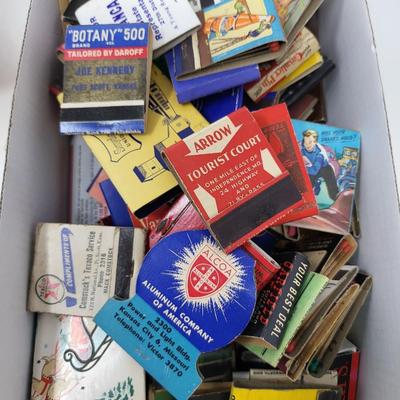 Box Of Vintage Matchbooks & Briar Pipes (3)
