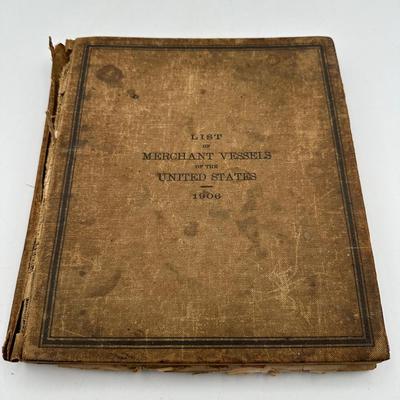 1908 List of US Merchant Vessels (see description)