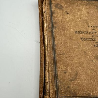 1908 List of US Merchant Vessels (see description)