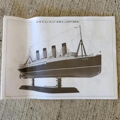 Vintage Gunze Sangyo RMS Lusitania Ship Model 1:350 Scale