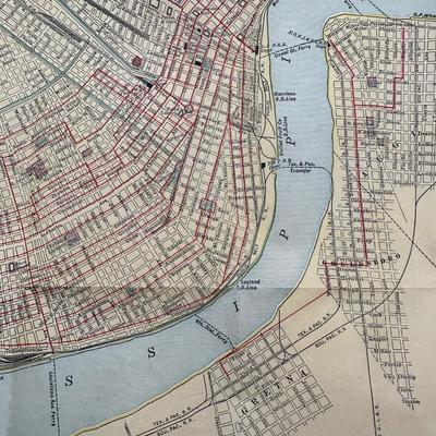 Vintage New Orleans Maps/Guides & Esso Decals