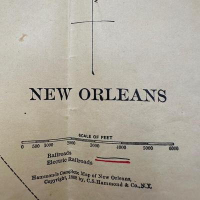Vintage New Orleans Maps/Guides & Esso Decals