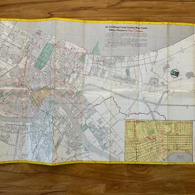 Vintage New Orleans Maps/Guides & Esso Decals