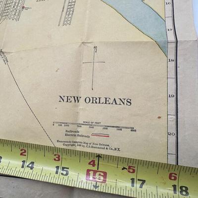Vintage New Orleans Maps/Guides & Esso Decals