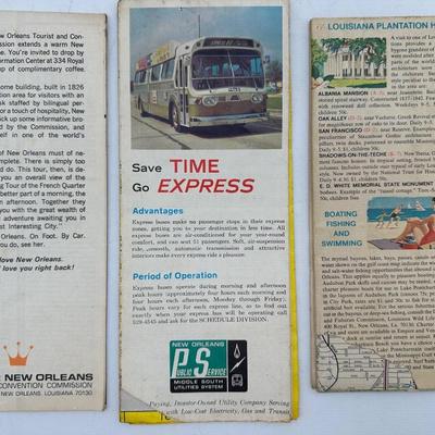 Vintage New Orleans Maps/Guides & Esso Decals
