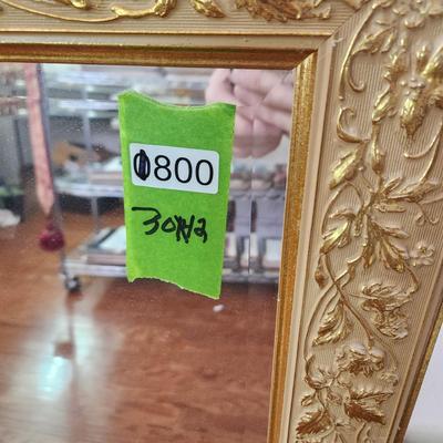 Beveled Gold Color Framed Mirror 30x42