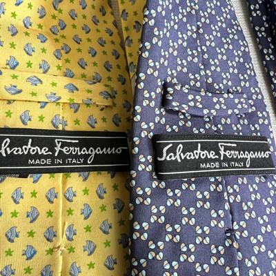 7 Luxury Designer Silk Ties - 5 Salvatore Ferragamo 2 Pink London
