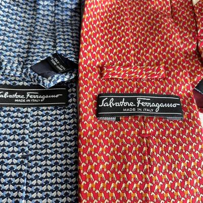 7 Luxury Designer Silk Ties - 5 Salvatore Ferragamo 2 Pink London