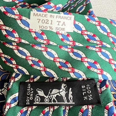 6 Hermes Luxury Designer Silk Ties