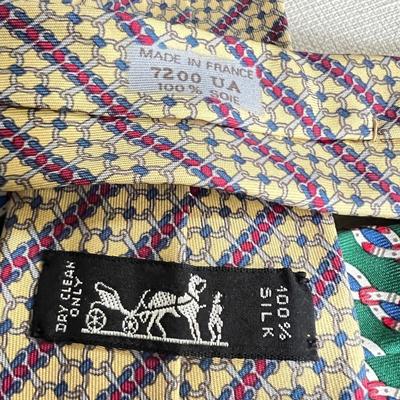 6 Hermes Luxury Designer Silk Ties